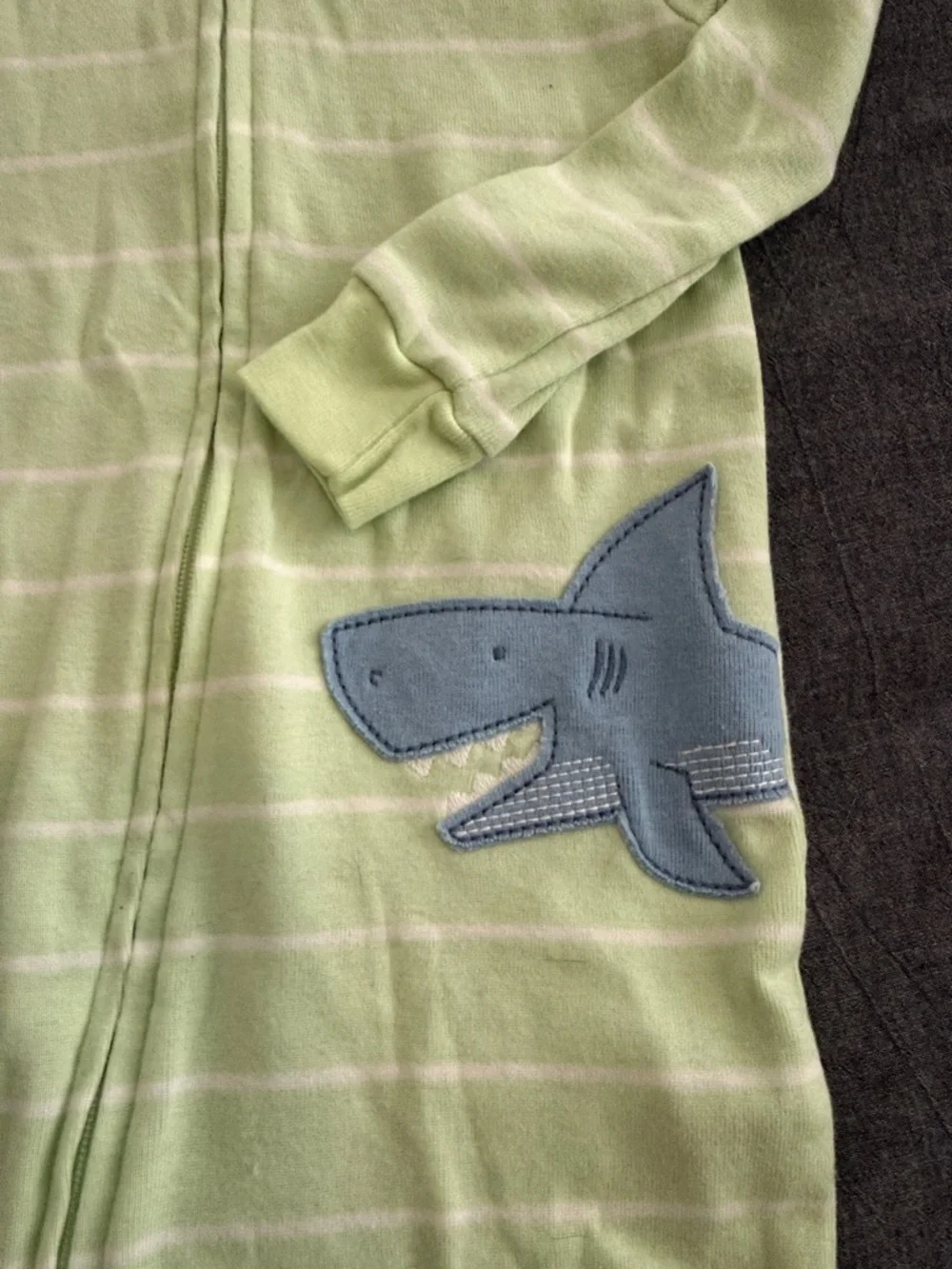 Carter’s Light Green Sleeper with Shark Applique